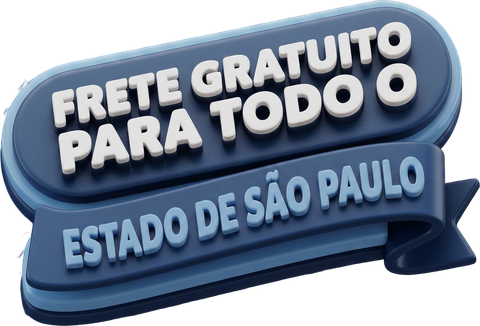 Frete gratuito para todo o Estado de São Paulo